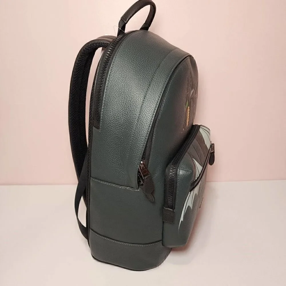 NWT Disney X Coach CC043 West Backpack Maleficent Dragon Motif Villains